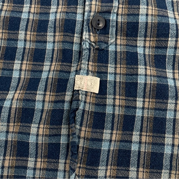 Ralph Lauren Double RL (RRL) Button Down Shirt Men’s L Blue Plaid - Picture 6 of 9